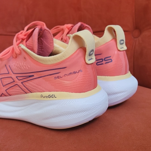ASICS Women's Gel-Nimbus 25 Running Shoes -Dusty Purple/Papaya Size 7 - Picture 6 of 11